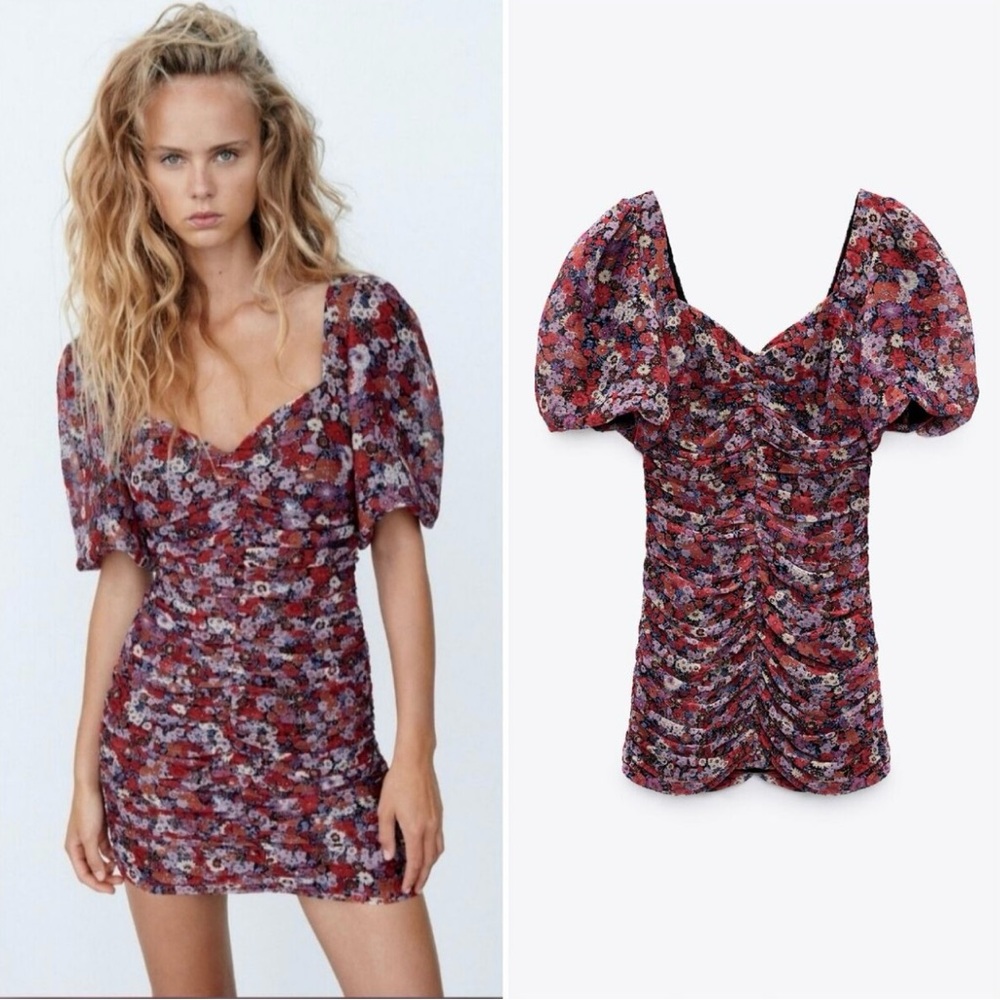 ZARA Floral Printed Dress